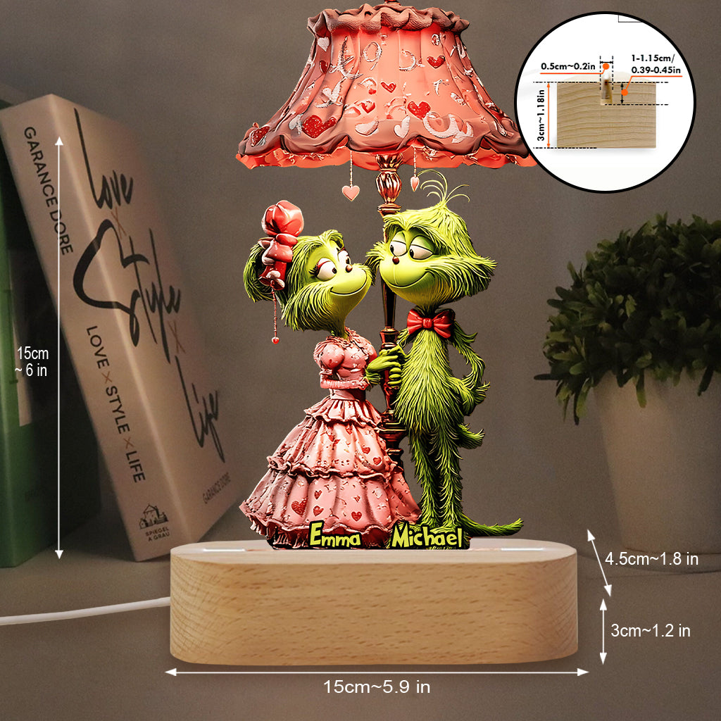 Toi et moi, on gère ! - Socle lumineux personnalisé en forme d'étole de Noël