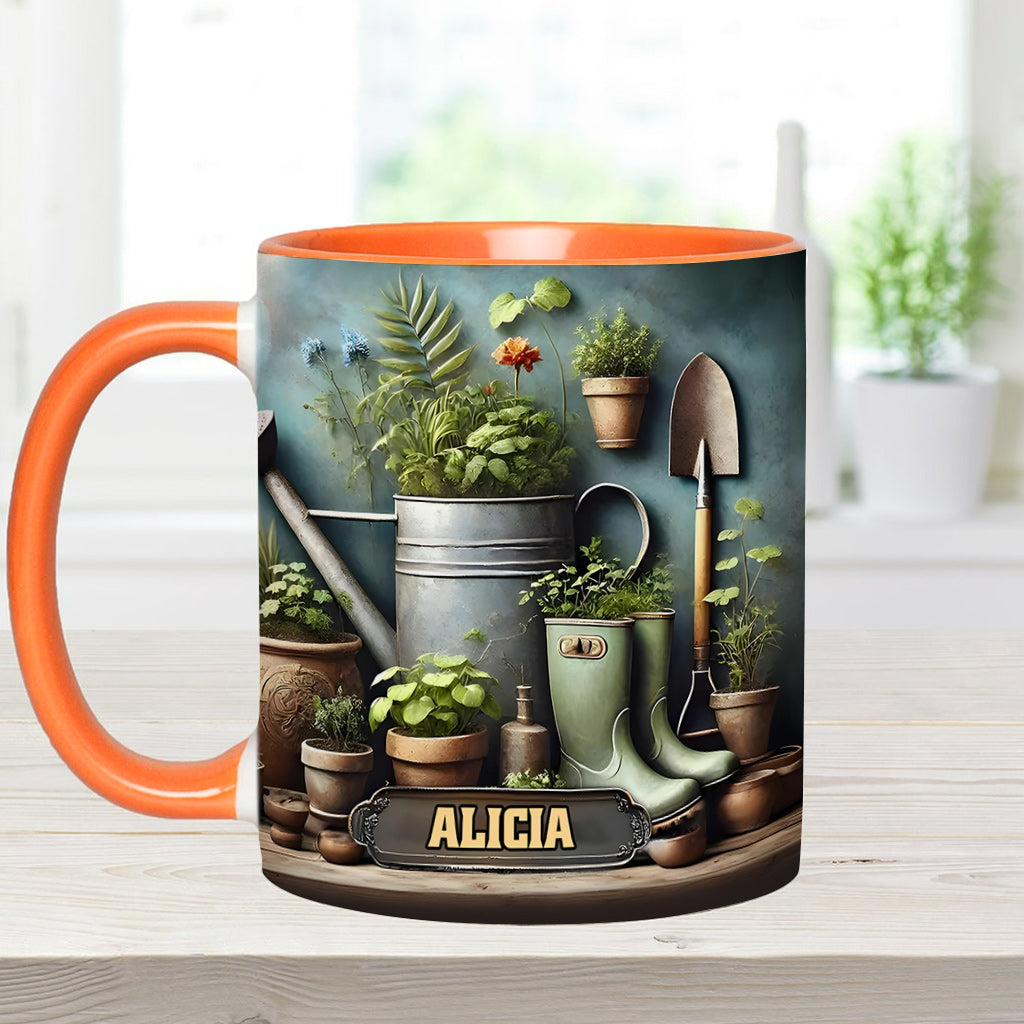 Green Garden – Personalisierte Garten-Akzent-Tasse