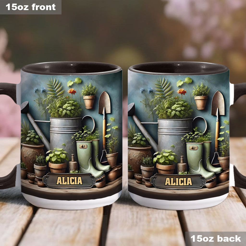 Green Garden – Personalisierte Garten-Akzent-Tasse