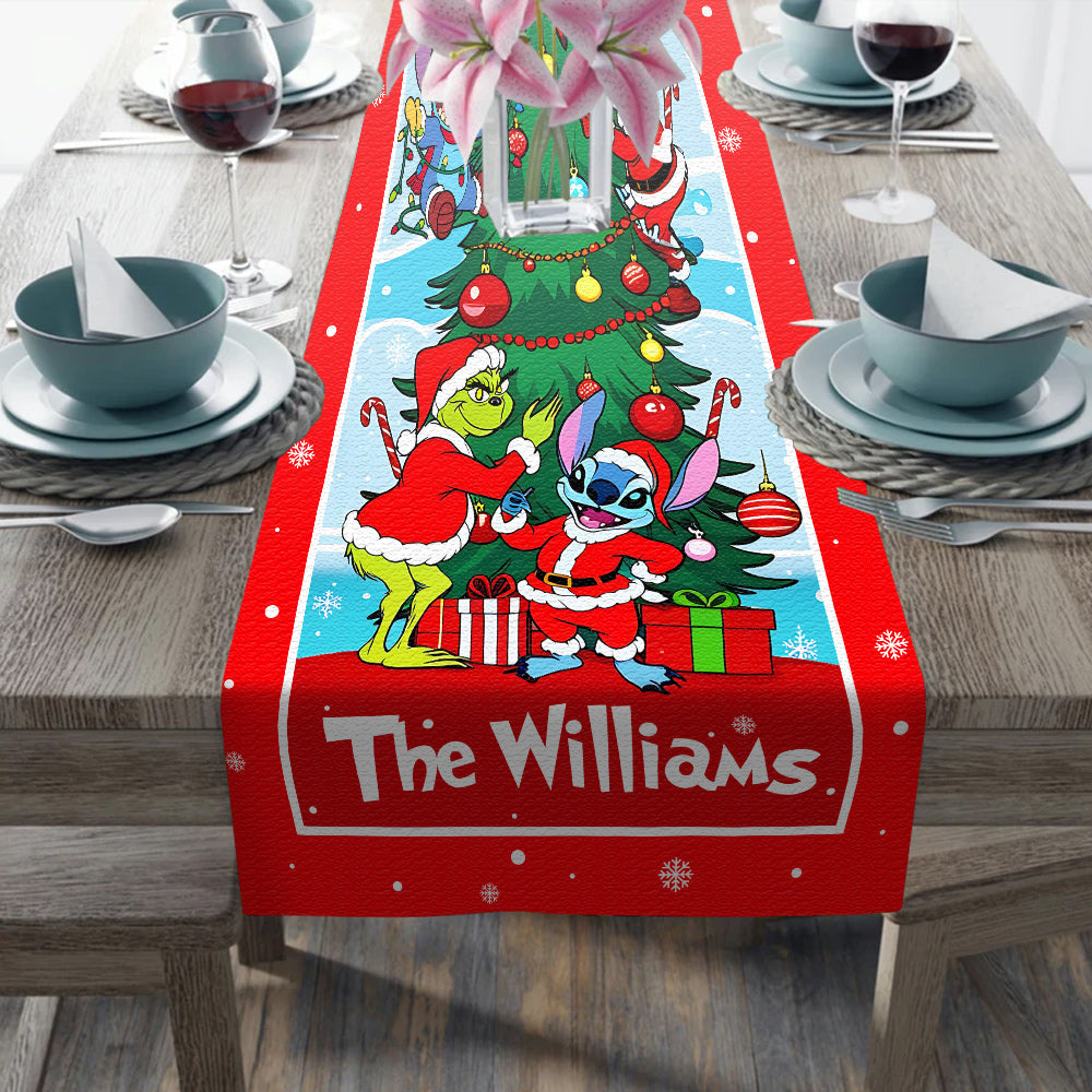 Merry Christmas - Personalized Stole Christmas Table Runner