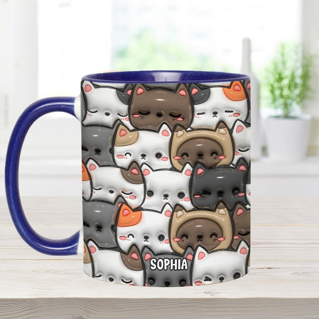 Ja, ich brauche all diese Katzen – personalisierte Tasse mit Katzenmotiv