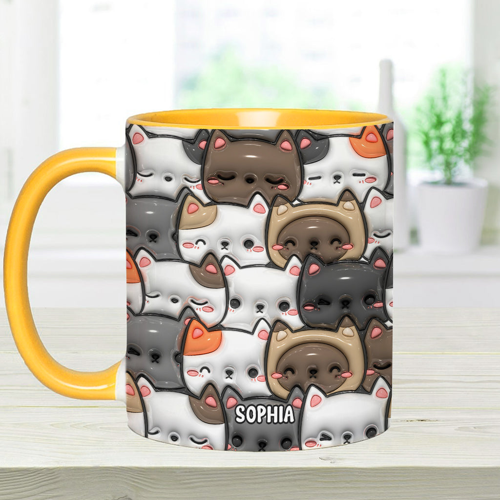 Ja, ich brauche all diese Katzen – personalisierte Tasse mit Katzenmotiv
