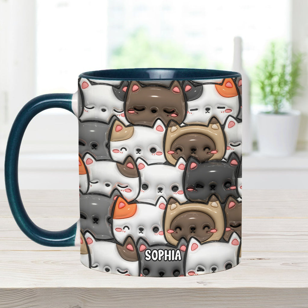 Ja, ich brauche all diese Katzen – personalisierte Tasse mit Katzenmotiv