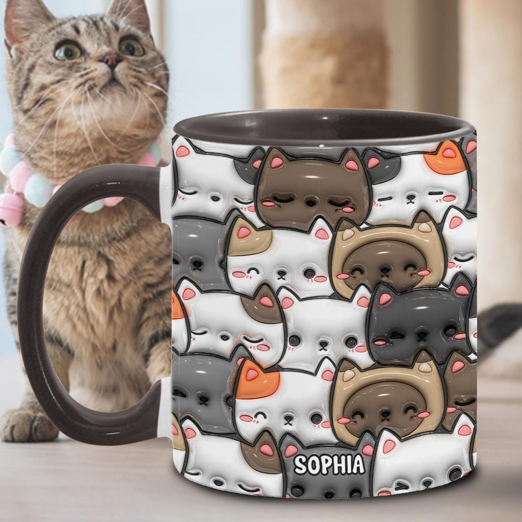 Ja, ich brauche all diese Katzen – personalisierte Tasse mit Katzenmotiv