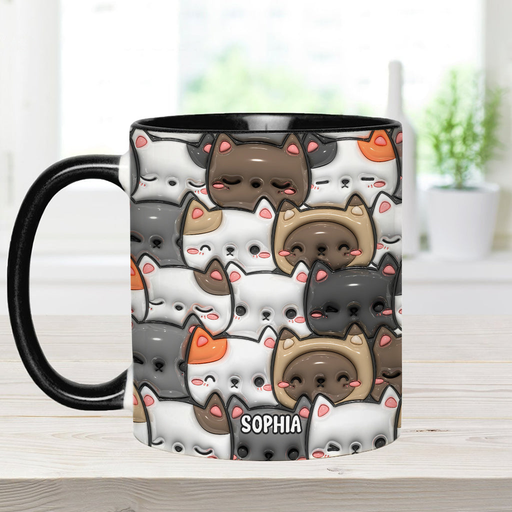 Ja, ich brauche all diese Katzen – personalisierte Tasse mit Katzenmotiv