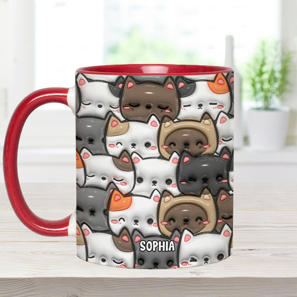 Ja, ich brauche all diese Katzen – personalisierte Tasse mit Katzenmotiv