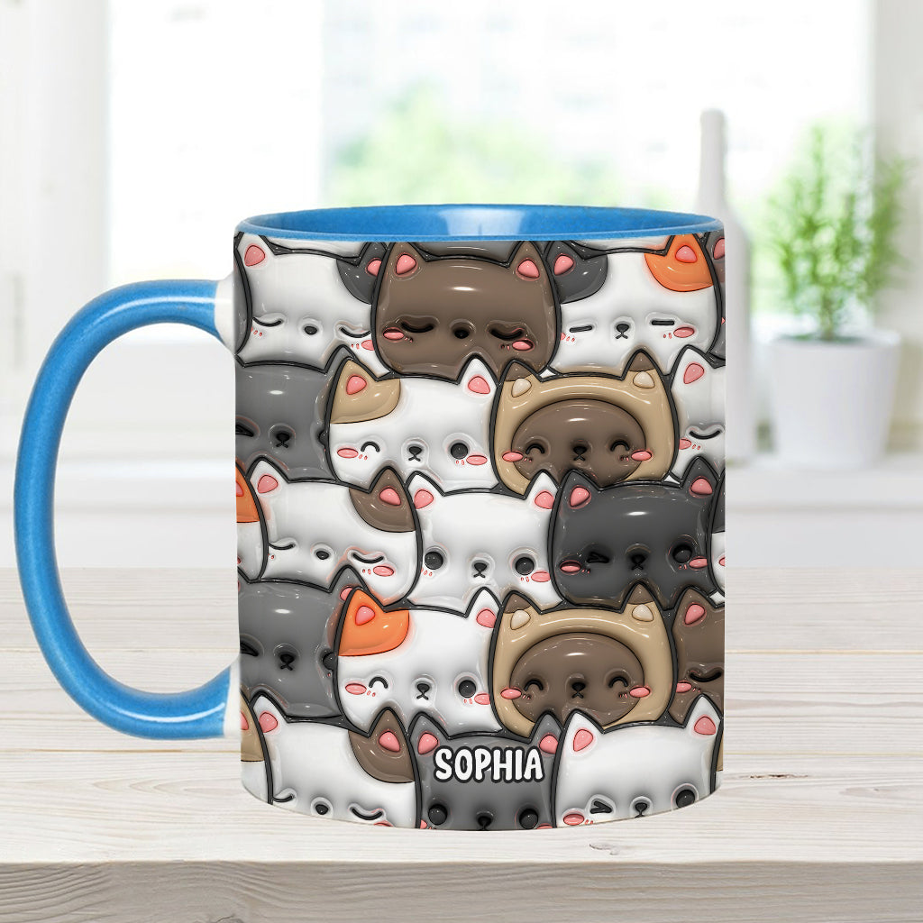 Ja, ich brauche all diese Katzen – personalisierte Tasse mit Katzenmotiv