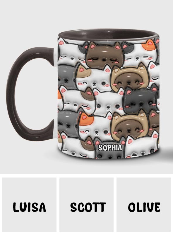 Ja, ich brauche all diese Katzen – personalisierte Tasse mit Katzenmotiv