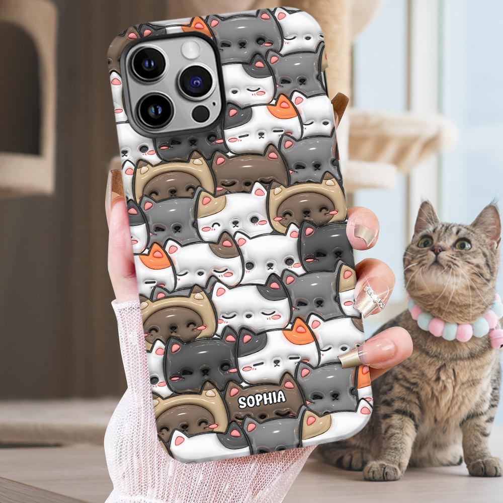 Oui, j'ai besoin de tous ces chats ! - Coque de téléphone personnalisée avec imprimé chat intégral
