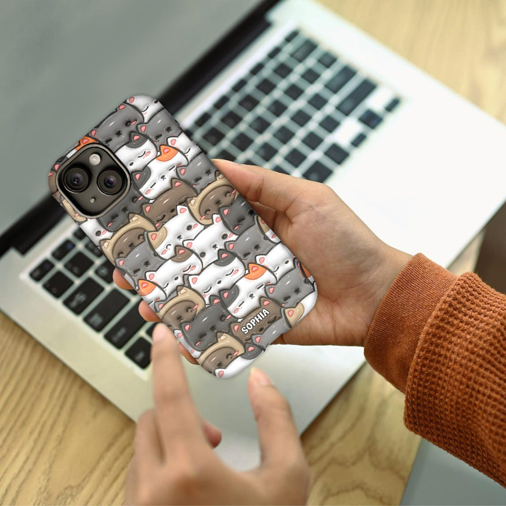 Oui, j'ai besoin de tous ces chats ! - Coque de téléphone personnalisée avec imprimé chat intégral