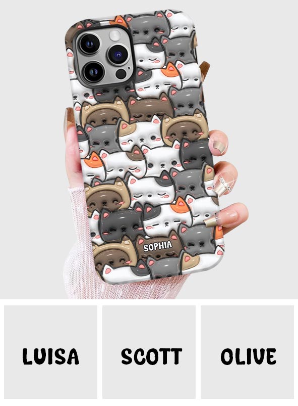 Oui, j'ai besoin de tous ces chats ! - Coque de téléphone personnalisée avec imprimé chat intégral