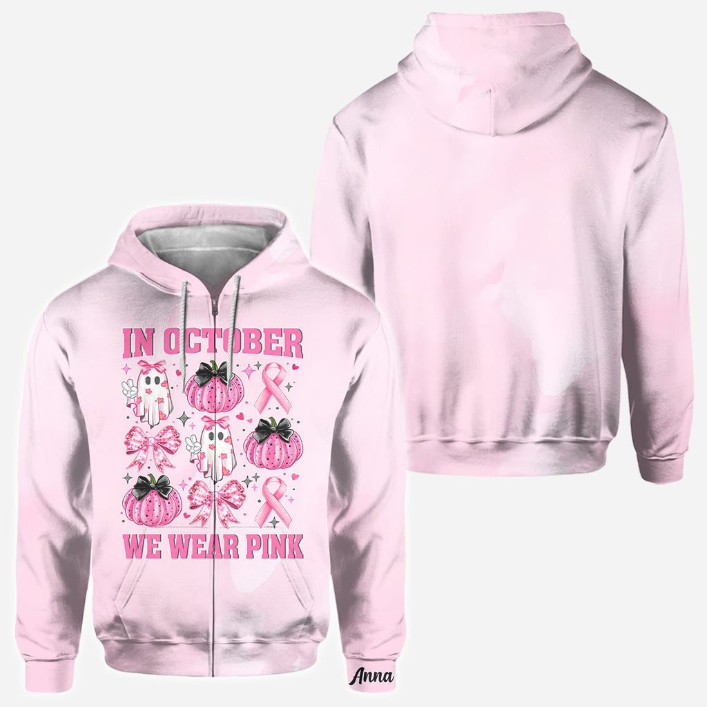 Im Oktober tragen wir Pink – personalisiertes T-Shirt zur Sensibilisierung für Brustkrebs