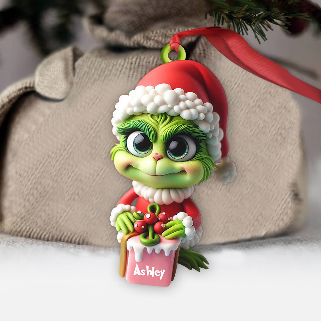 Fröhliche Grinchmas – Personalisierte Stola, individuell geformter Weihnachtsschmuck