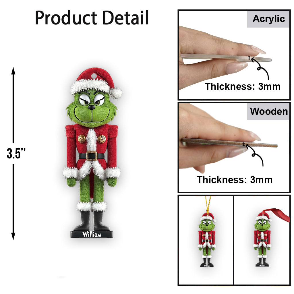 Grinchy Cracker - Personalized Stole Christmas Ornament