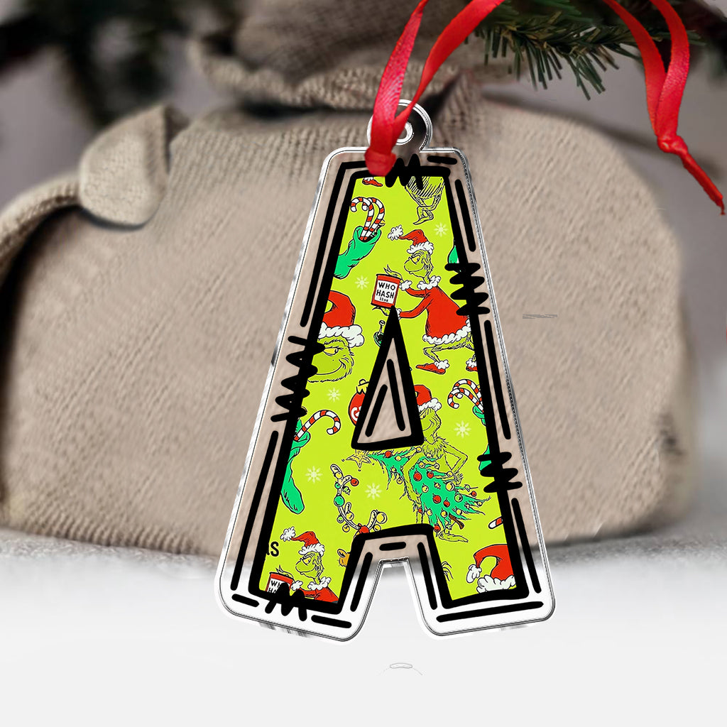 Grinch-Brief – Personalisierte Stola, individuell geformter Weihnachtsschmuck