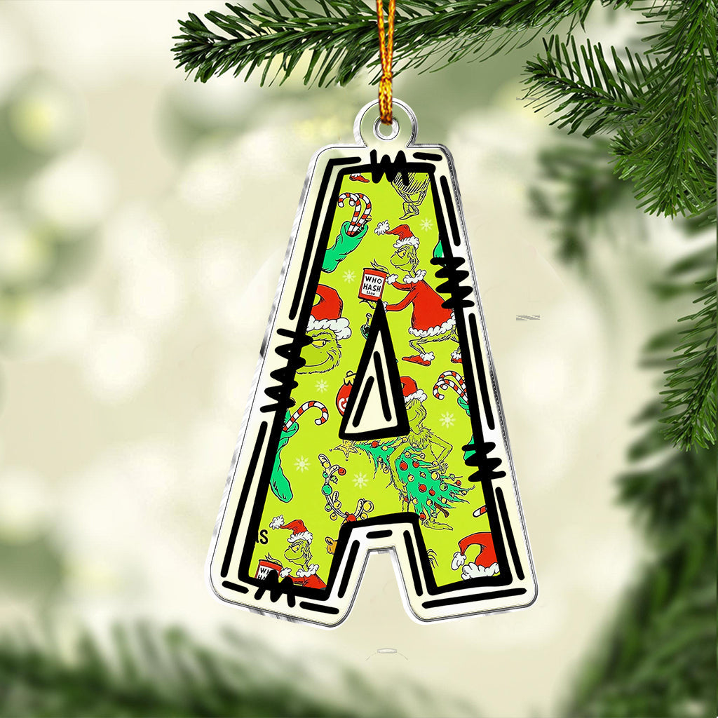 Grinch-Brief – Personalisierte Stola, individuell geformter Weihnachtsschmuck