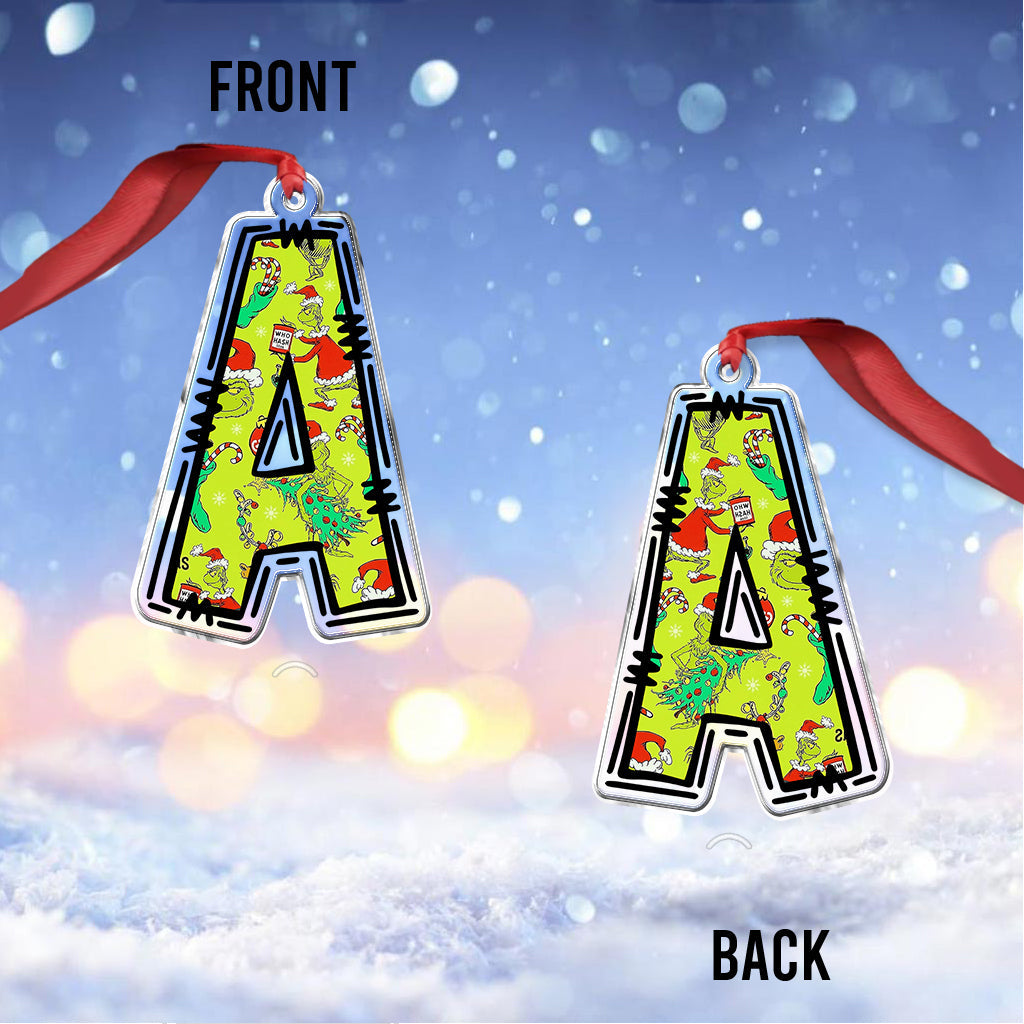 Grinch-Brief – Personalisierte Stola, individuell geformter Weihnachtsschmuck