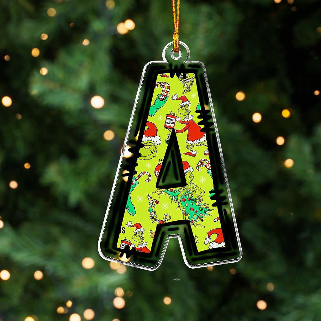 Grinch-Brief – Personalisierte Stola, individuell geformter Weihnachtsschmuck