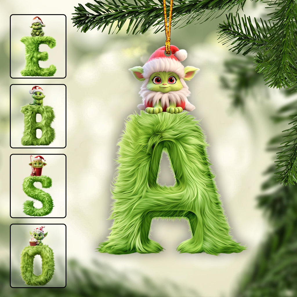 Grinchy-Brief – Personalisierte Stola, transparenter Weihnachtsschmuck