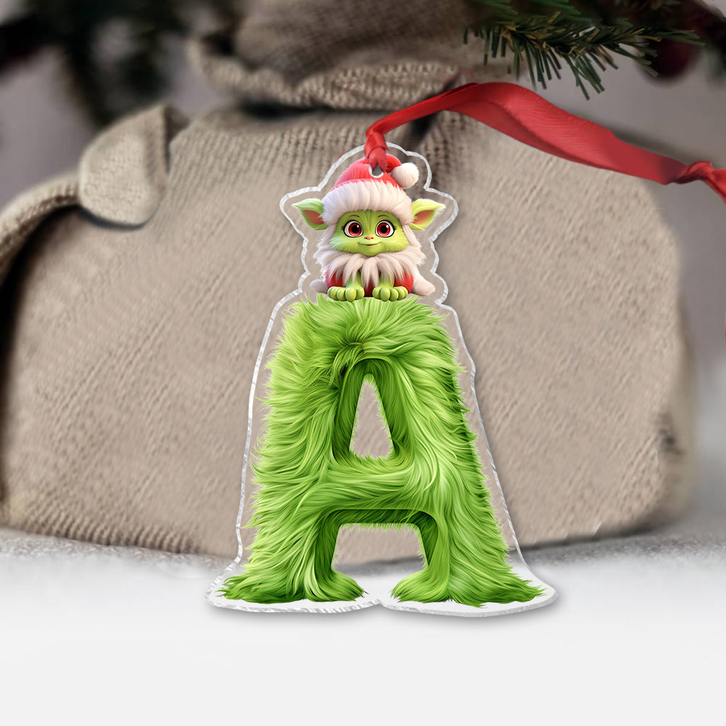 Grinchy-Brief – Personalisierte Stola, transparenter Weihnachtsschmuck