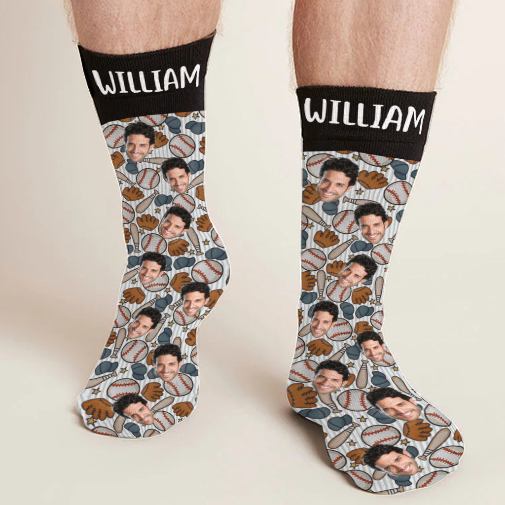 Zuhause ist es am schönsten – personalisierte Baseballsocken