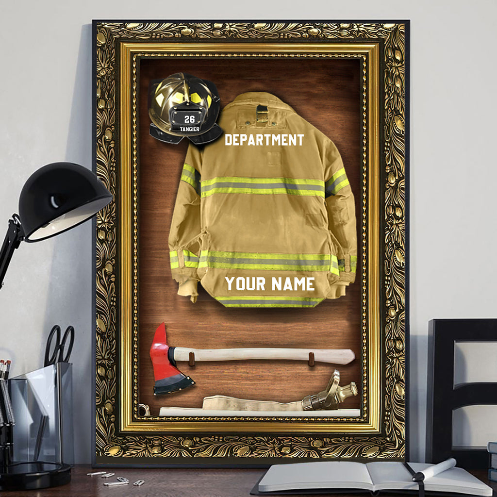 Feuerwehr-Ausrüstung – Personalisierte Leinwand und Poster zum Thema Feuerwehr.
