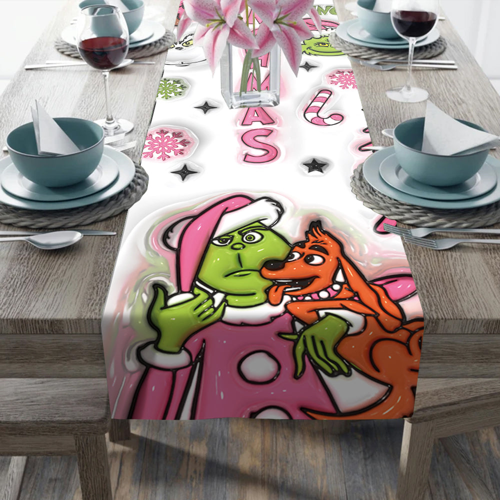 Merry Grinchmas - Personalized Stole Christmas Table Runner