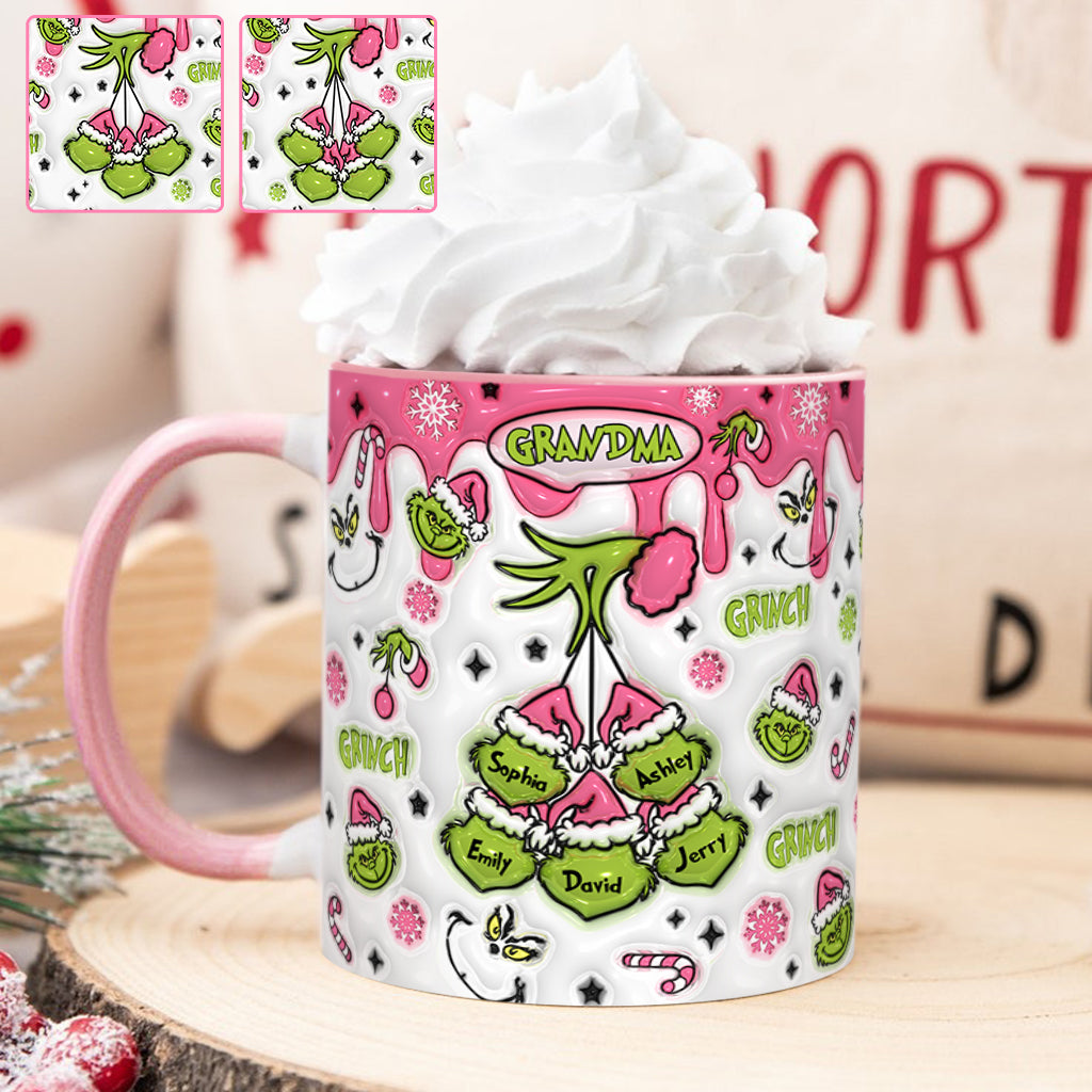 Maman/Mamie Verte... - Mug de Noël personnalisé avec étole