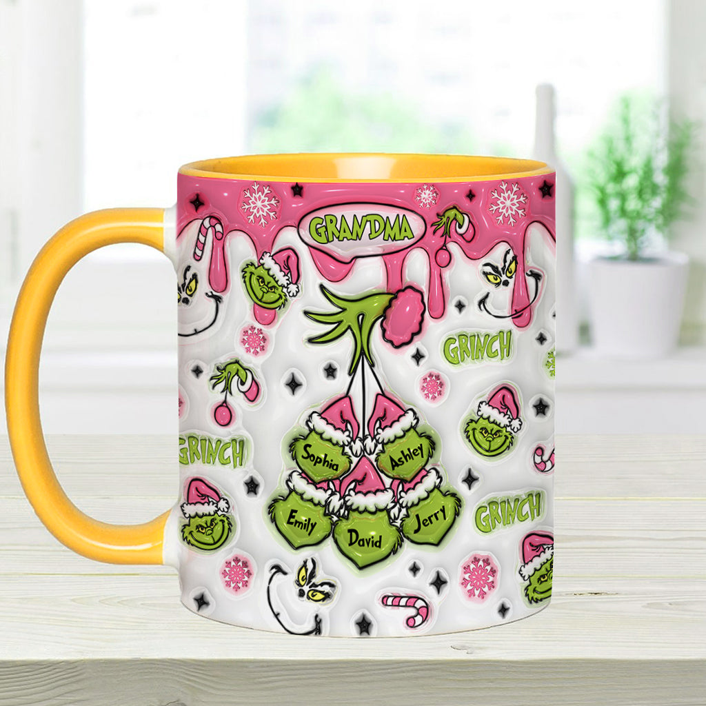 Maman/Mamie Verte... - Mug de Noël personnalisé avec étole