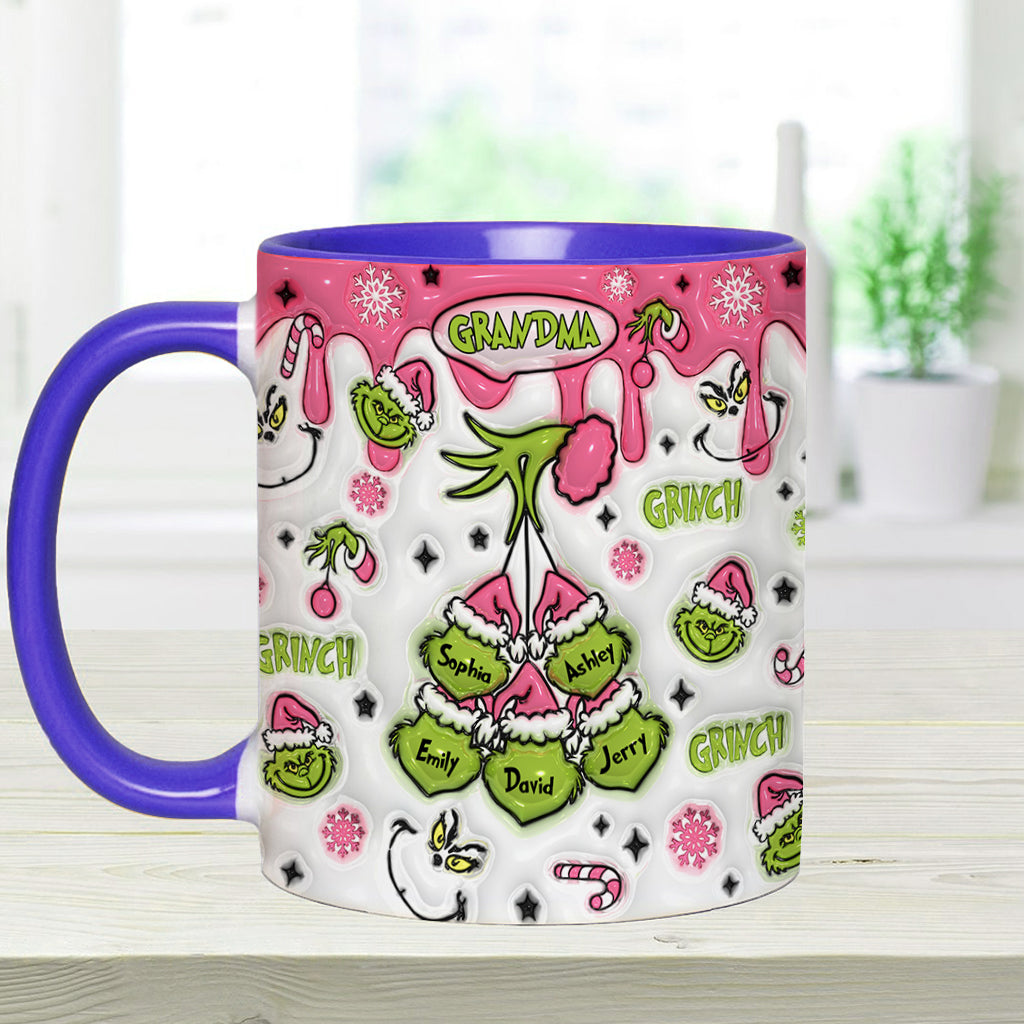 Maman/Mamie Verte... - Mug de Noël personnalisé avec étole