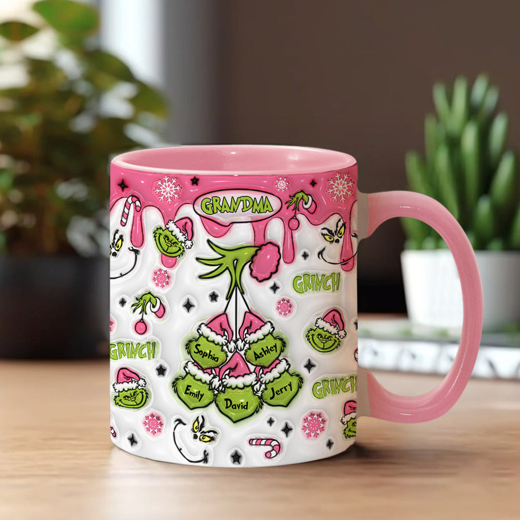 Maman/Mamie Verte... - Mug de Noël personnalisé avec étole