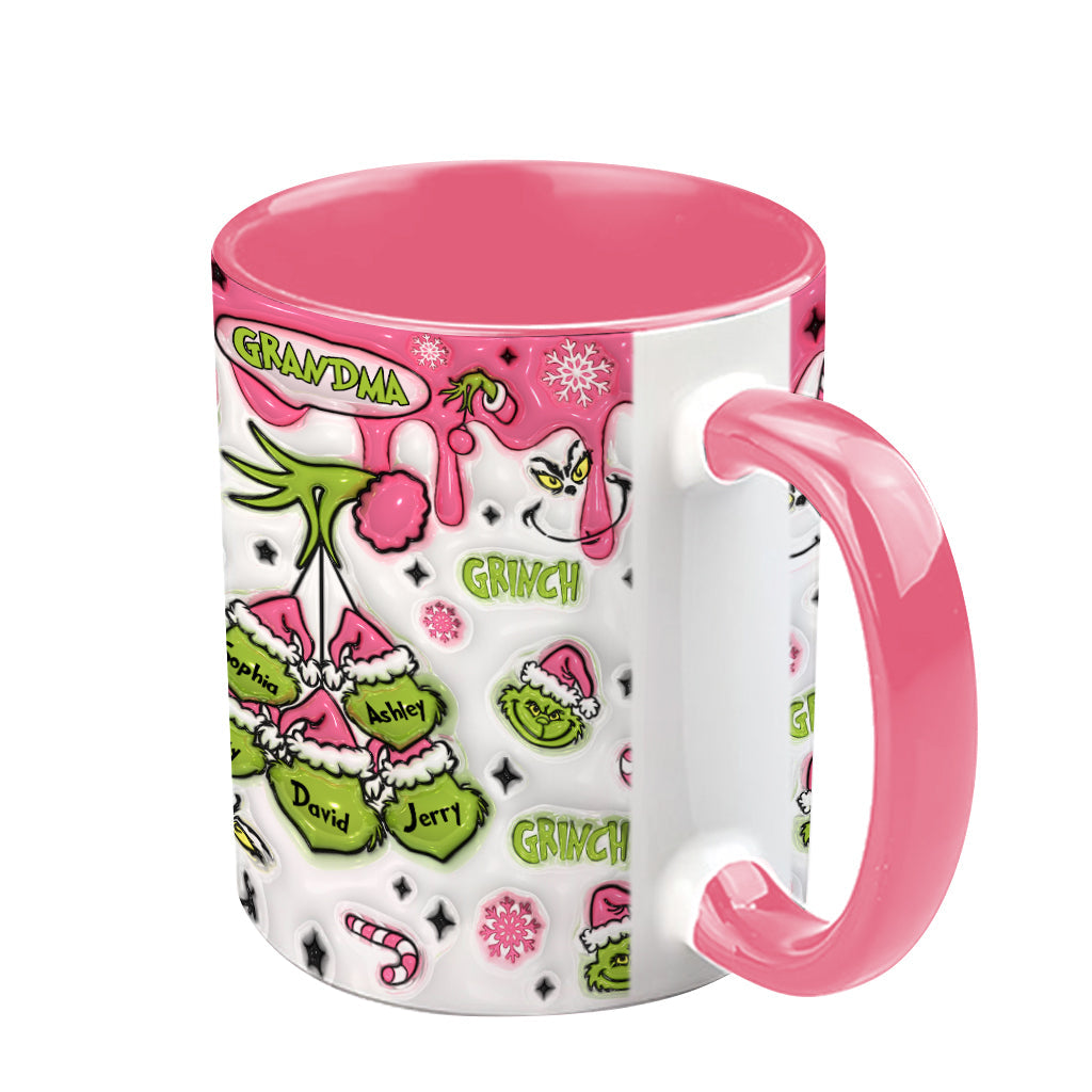 Maman/Mamie Verte... - Mug de Noël personnalisé avec étole