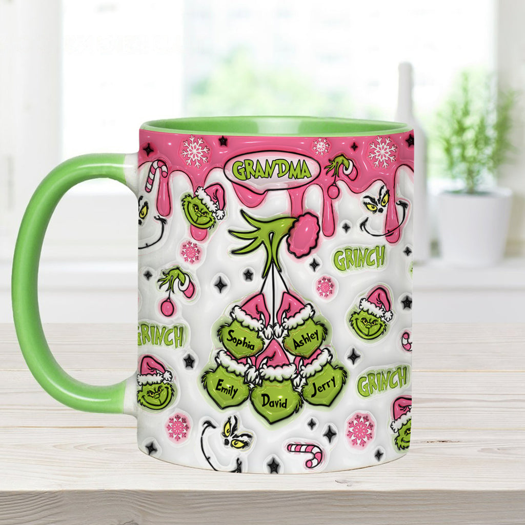 Maman/Mamie Verte... - Mug de Noël personnalisé avec étole