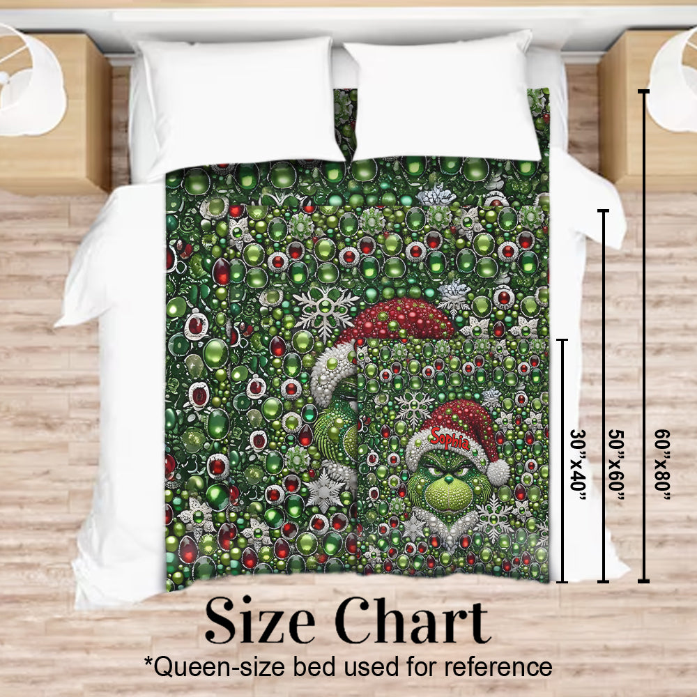 Fröhliche Grinchmas - Personalisierte Stola-Weihnachtsdecke