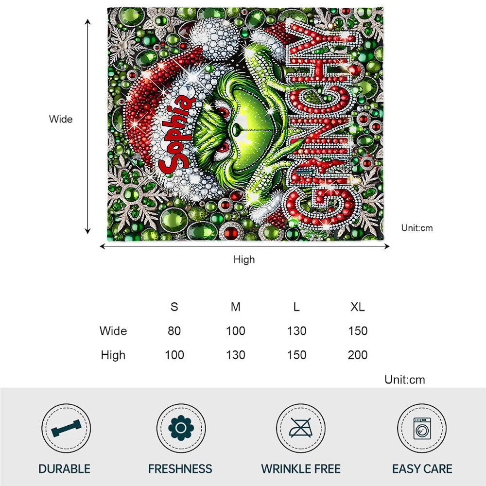 Merry Grinchmas - Personalized Stole Christmas Blanket