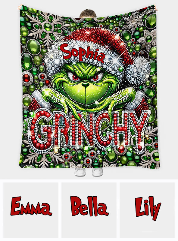 Merry Grinchmas - Personalized Stole Christmas Blanket