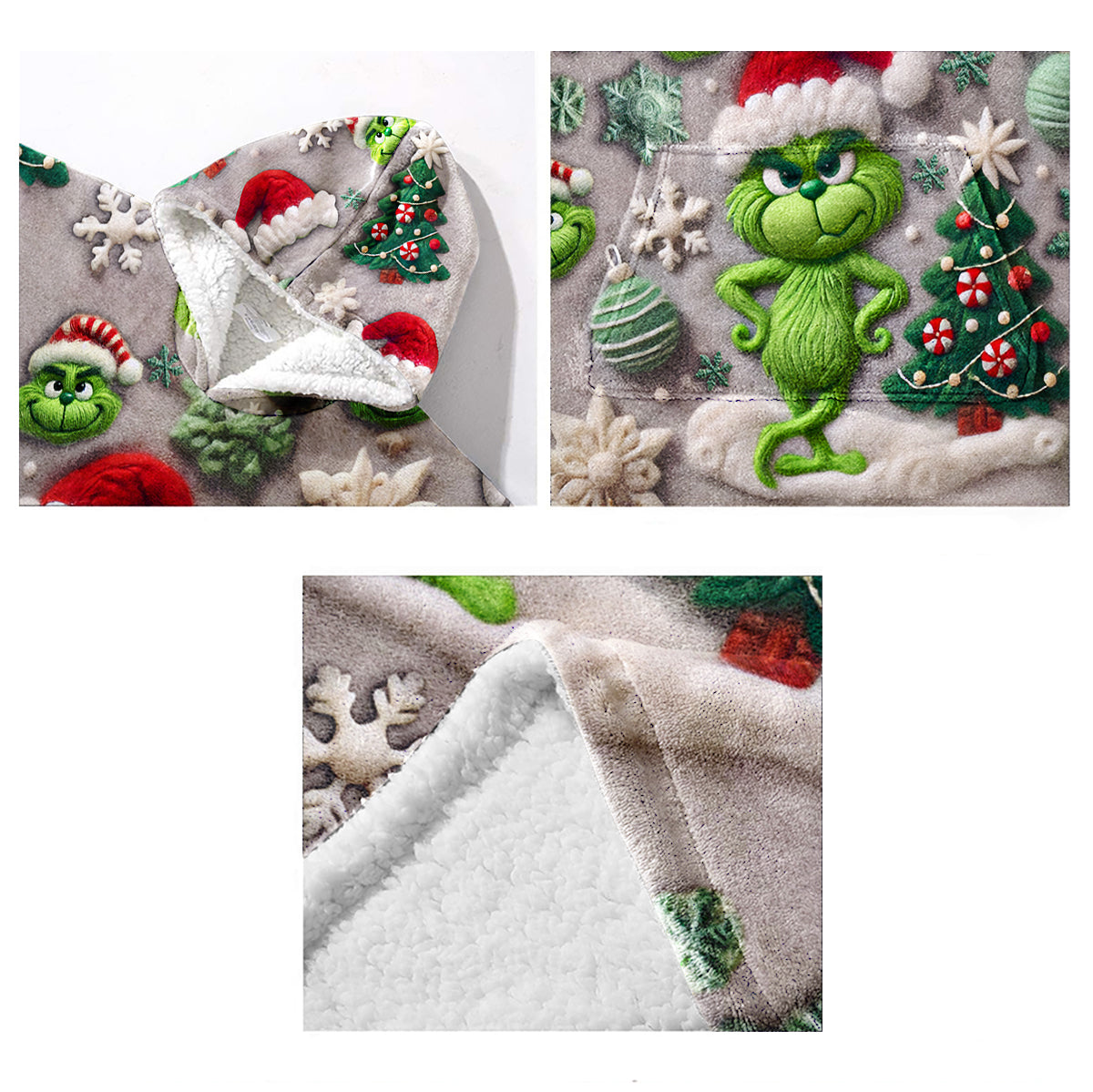 Merry Grinchmas - Personalized Stole Christmas Blanket Hoodie