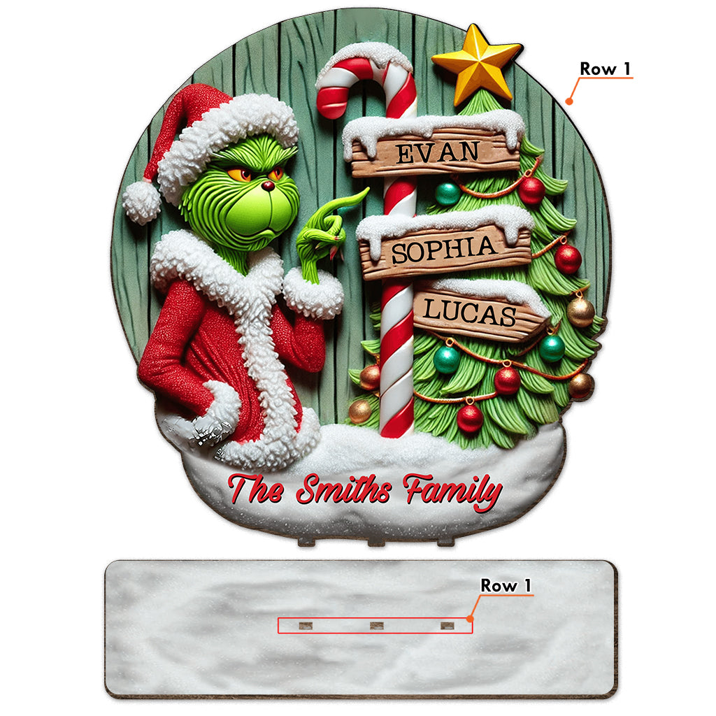 Merry Christmas - Personalized Stole Christmas 1 Layered Big Freestanding