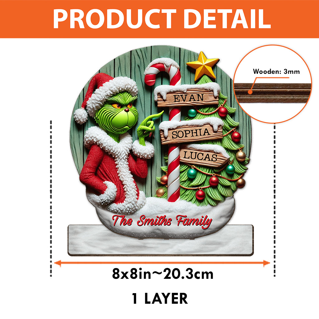 Merry Christmas - Personalized Stole Christmas 1 Layered Big Freestanding