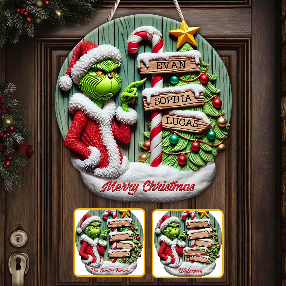 Merry Christmas - Personalized Stole Christmas Custom Shaped Wood Sign