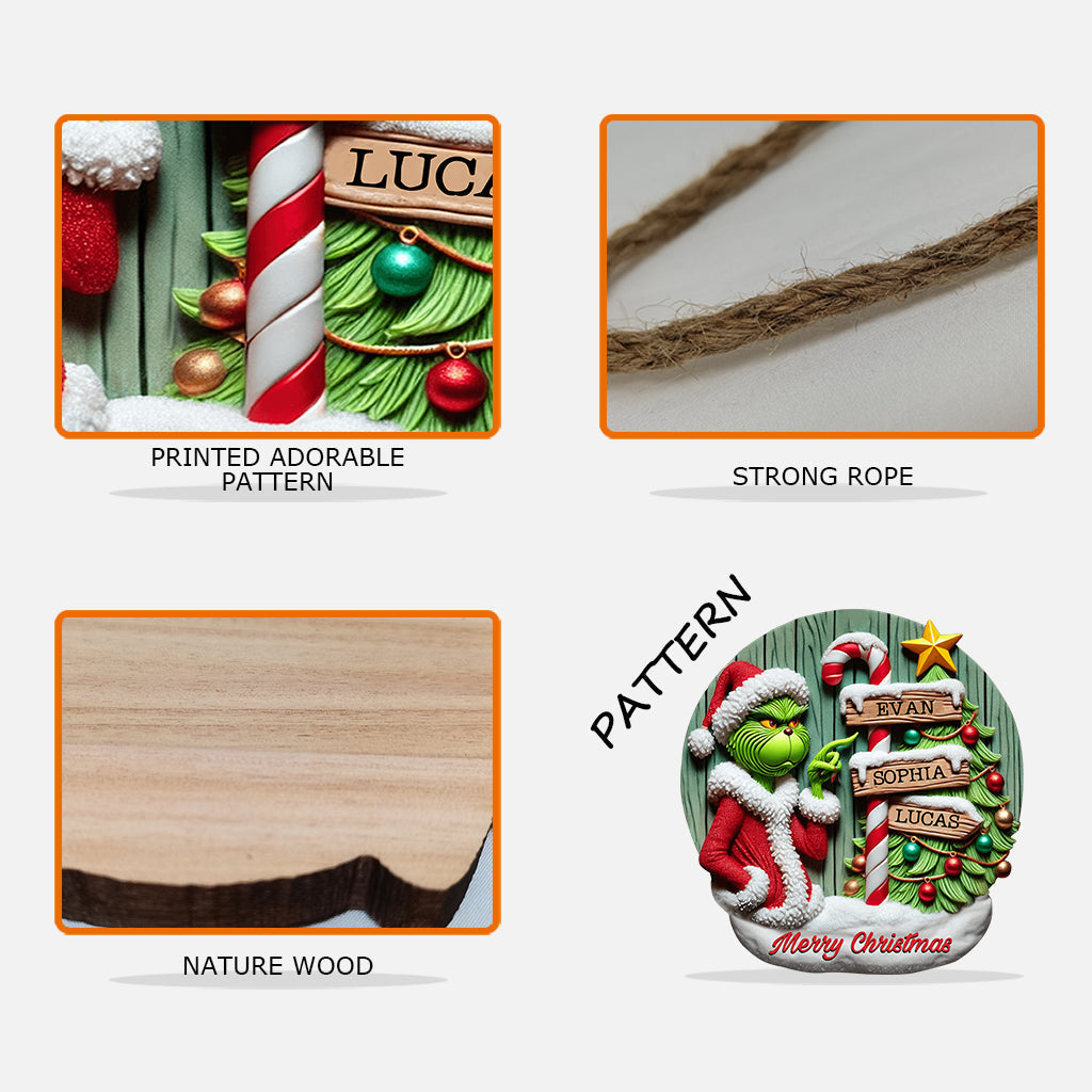 Merry Christmas - Personalized Stole Christmas Custom Shaped Wood Sign