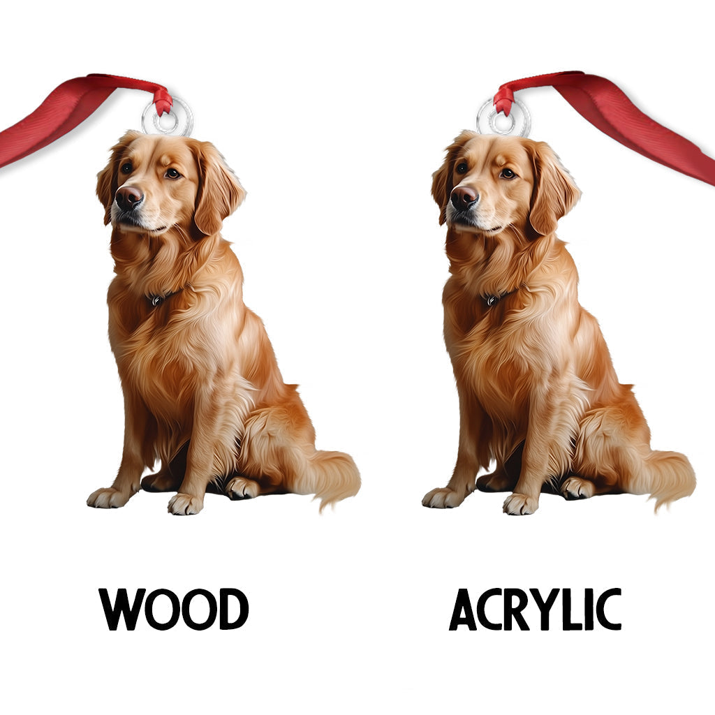 Ornement photo personnalisé - Ornement de chien personnalisé en forme de chien