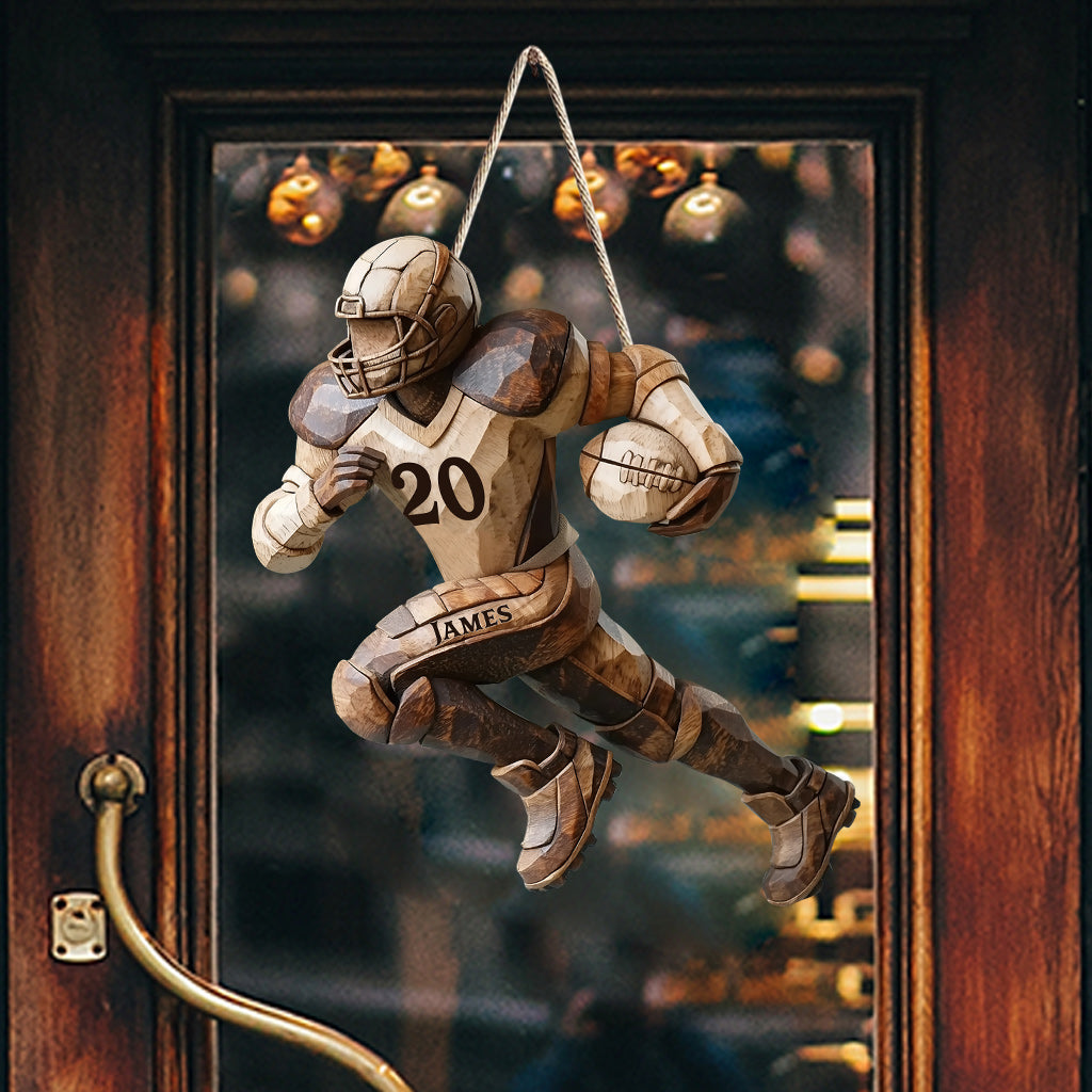 Starker Kerl – Personalisiertes Fußball-Holzschild in individueller Form