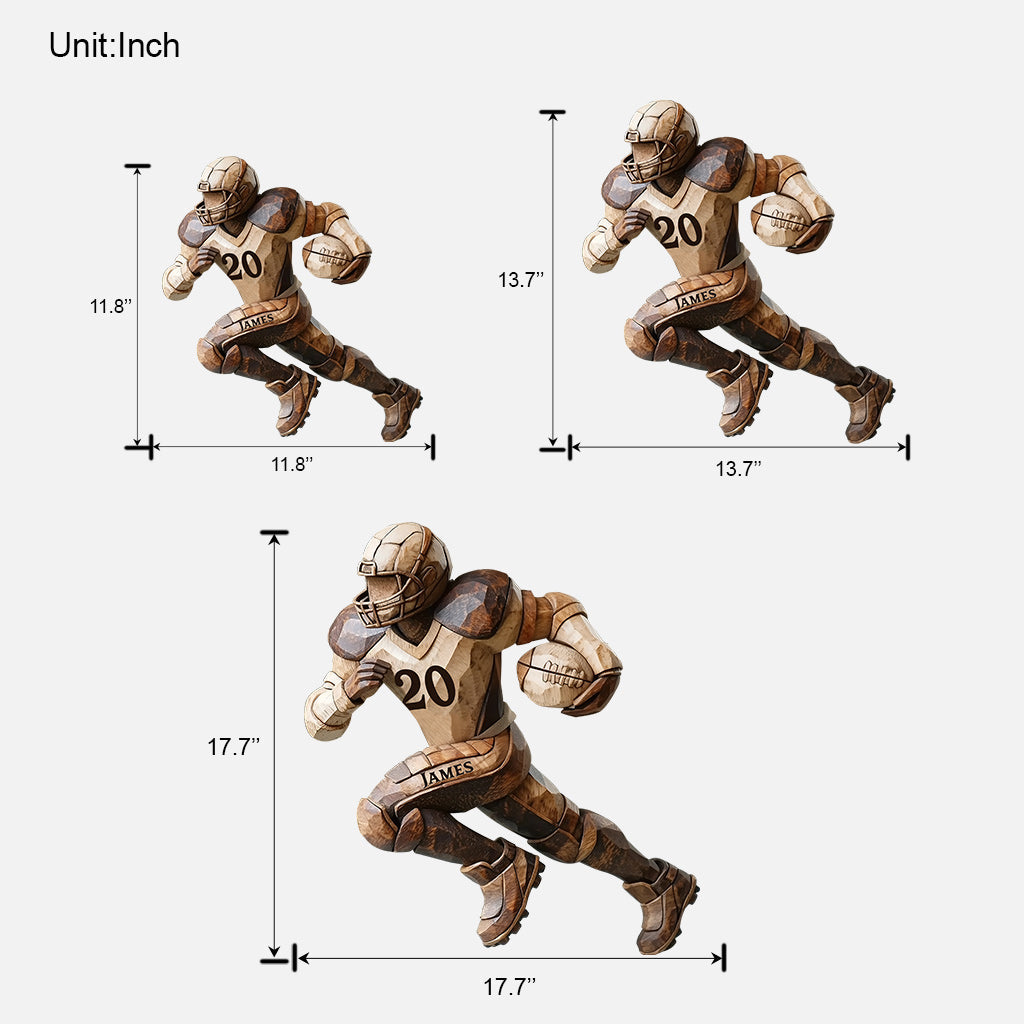 Starker Kerl – Personalisiertes Fußball-Holzschild in individueller Form