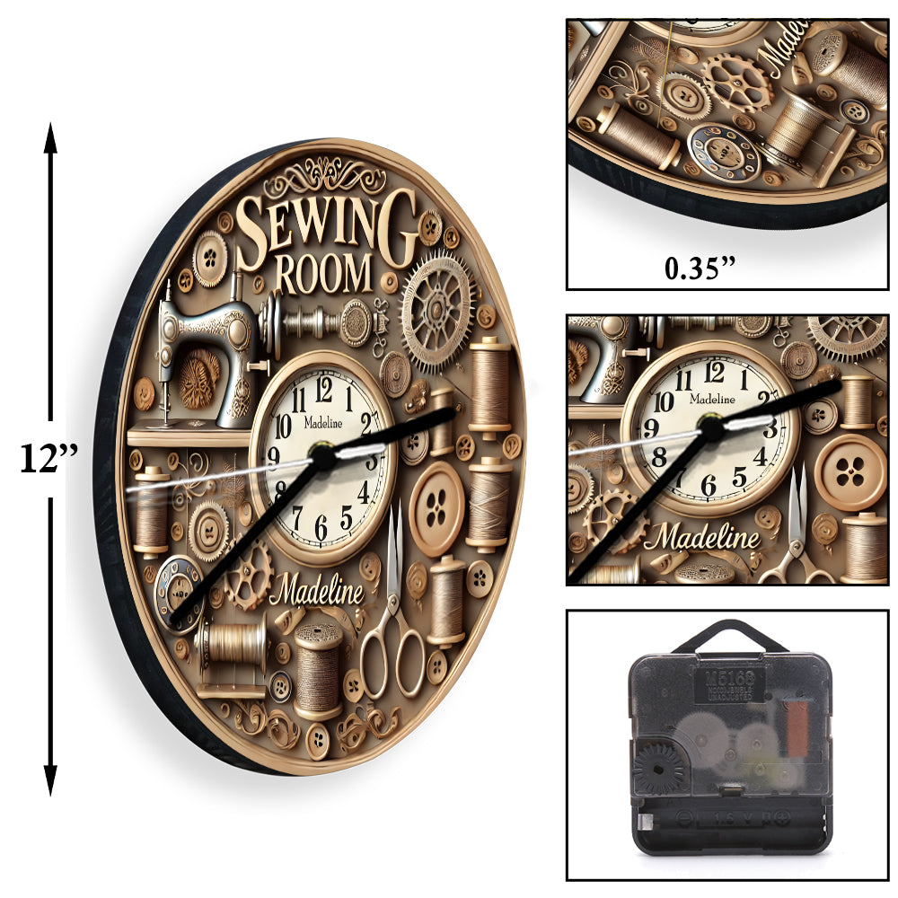 Nähzeit - Personalisierte Nähwanduhr