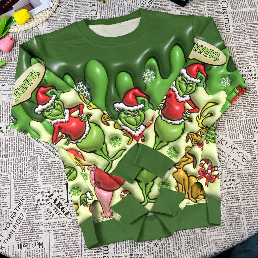 Joyeux Noël - Sweat-shirt à ourlet fendu et étole de Noël personnalisée