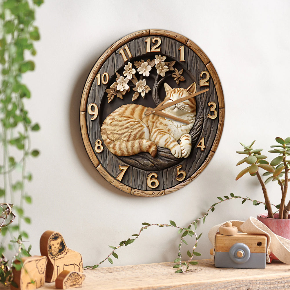 Katzenliebe - Katzen-Wanduhr
