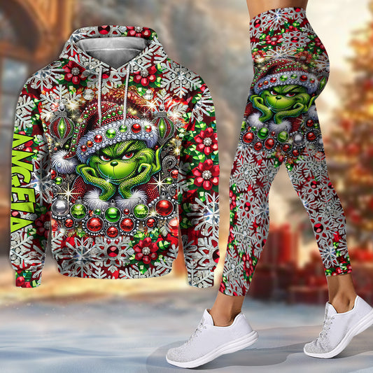 Frohe Weihnachten – Personalisierter Stola-Weihnachtshoodie und Leggings
