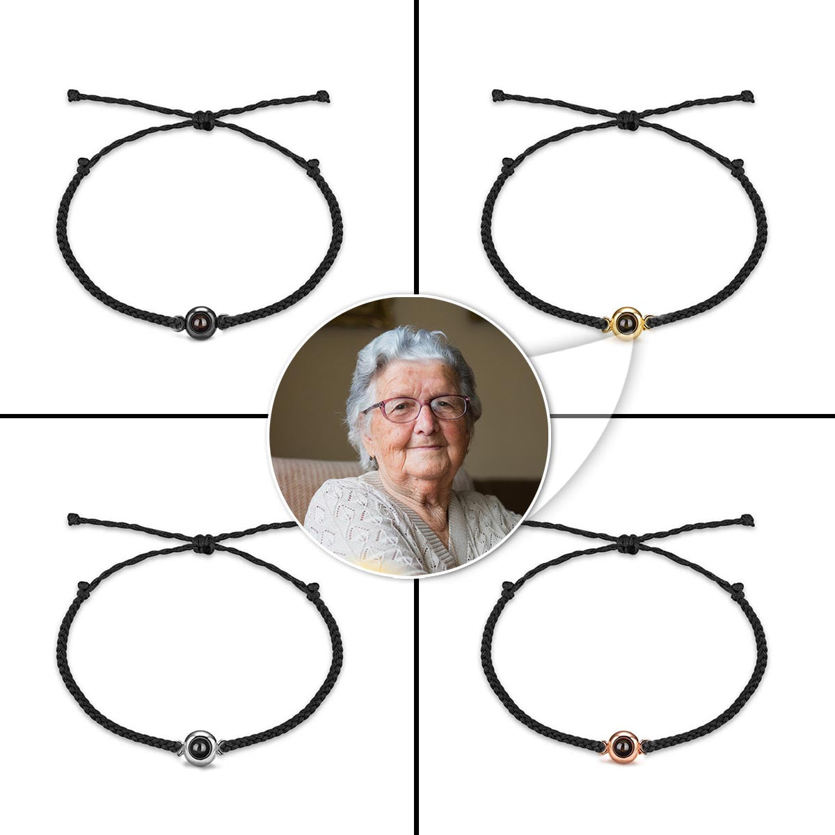 Those We Love Don't Go Away - Memorial gift for loss of - Personalized Projection Bracelet