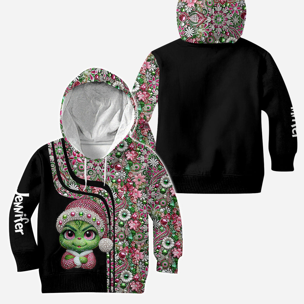 Fröhliche Grinchmas – Personalisierter Stola-Weihnachtshoodie und Leggings